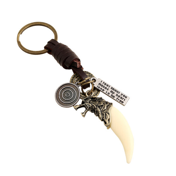 Wholesale Spike Leather Keychain