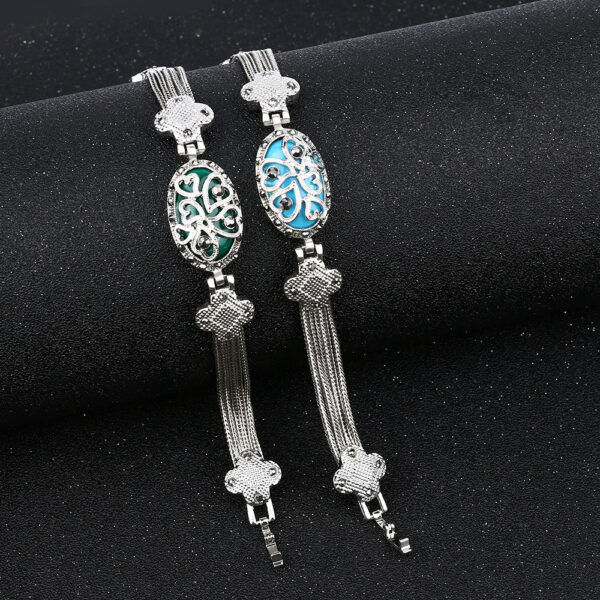 2871846142_2077696031 Wholesale Chain Hollow Heart Shape Engraved Large Resin Alloy Bracelet