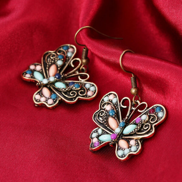 Wholesale Vintage Bohemian Ethnic Style Butterfly Earrings