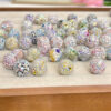 Wholesale Colored Natural Shell Ceramic Mud Diamond Ball Full Diamond 16mm Ball