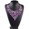 Wholesale Hollow Multi-color Alloy Diamond Necklace
