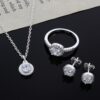 2969157775_1917884442-1 Wholesale Zircon Crystal Alloy Rings Necklace Set of Three