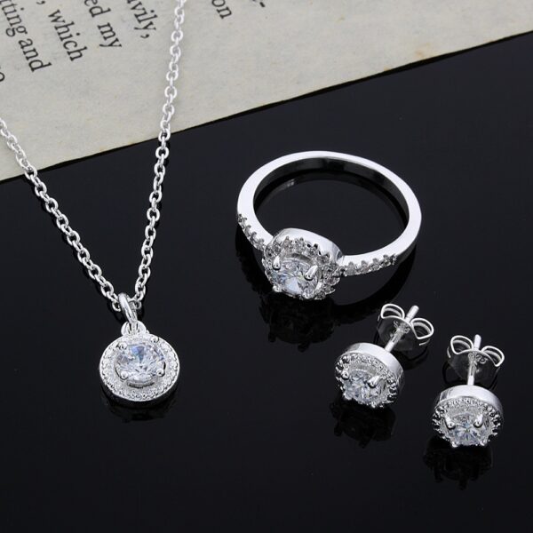 2969157775_1917884442-1 Wholesale Zircon Crystal Alloy Rings Necklace Set of Three