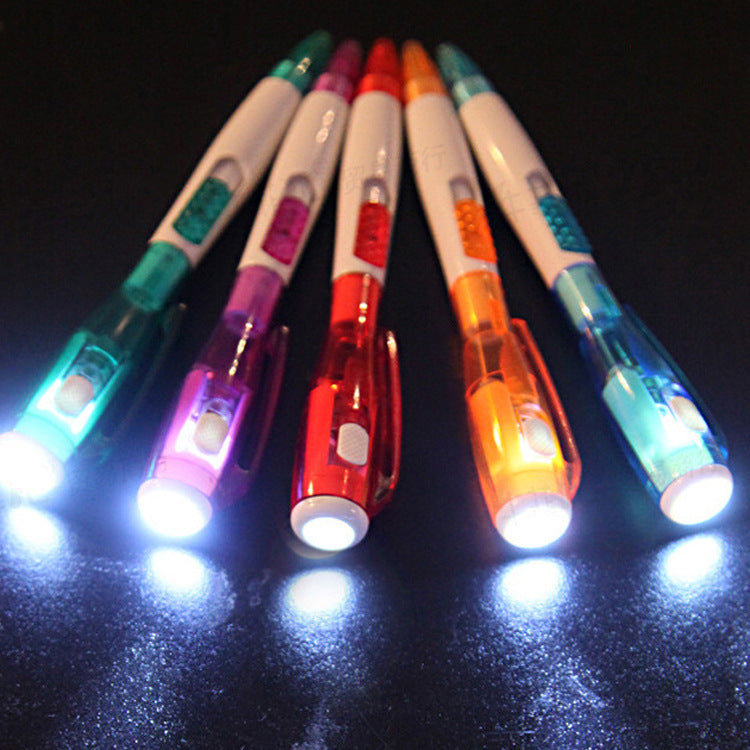 Wholesale Plastic Flashlights with LED Lights and Multifunctional Ballint Pens