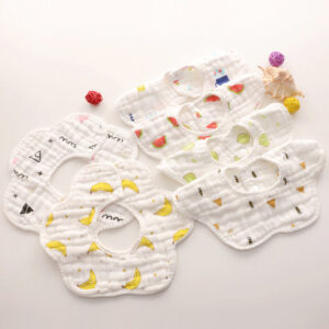 Wholesale 8 Layers Baby Cotton Gauze Bibs OLY-BC-QM004