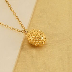 2c4d1bc8983741d780c94dc6d62c8237 Wholesale Stainless Steel 18k Gold Plated Durian Necklace Titanium Steel