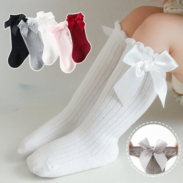 Wholesale Cotton Children's Bow Socks