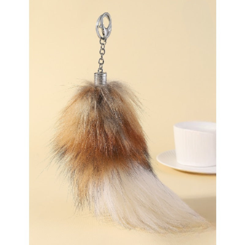 Wholesale Fox Tail Plush Keychain