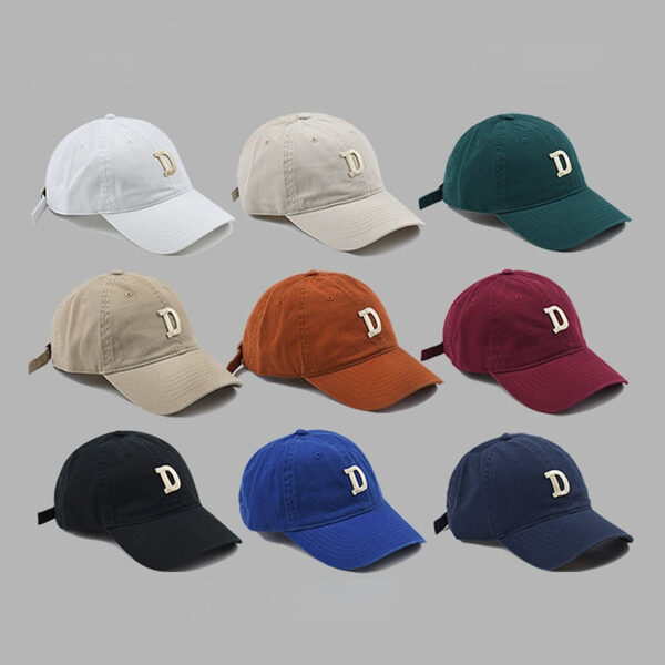 Wholesale Letter D Embroidery Cotton Baseball Cap