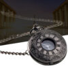 Wholesale Roman Numeral Double Display Men's Alloy Retro Necklace Pocket Watch