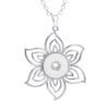 3093085413_1021581364-1 Wholesale DIY Snap Necklace Alloy Purple Gold Flower Pendant