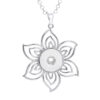 3093085413_1021581364 Wholesale DIY Snap Necklace Alloy Purple Gold Flower Pendant