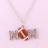Wholesale Mother's Day Rugby Letter Crystal Necklace