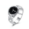 Wholesale Silver Plated Watch Shape Diamond Alloy Rings