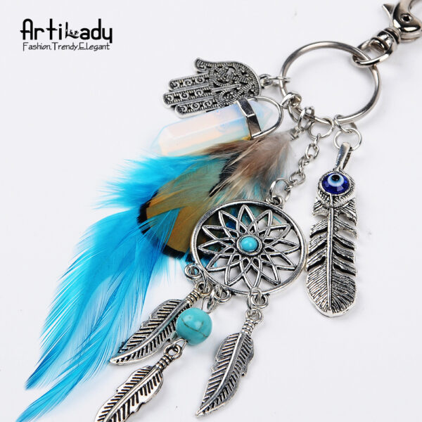 Wholesale Alloy Bohemian Dream Catcher Keychain