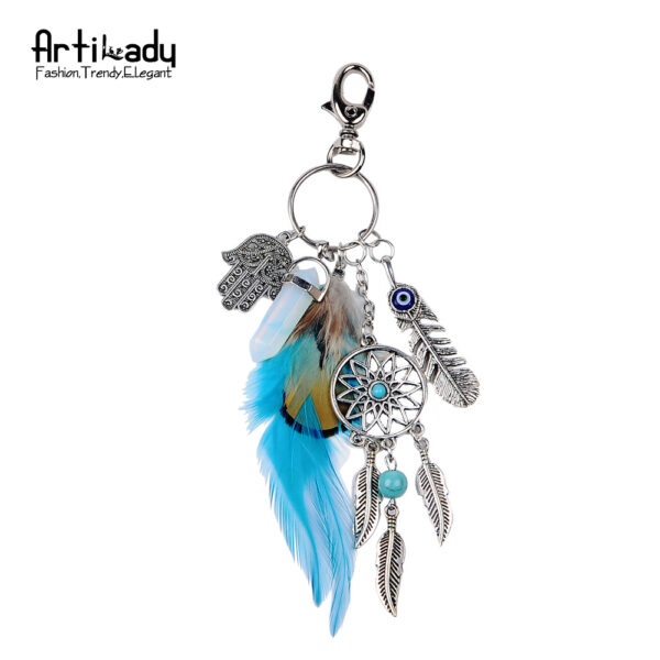 Wholesale Alloy Bohemian Dream Catcher Keychain
