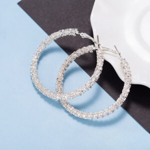 Wholesale Rhinestone Large Ring Earrings