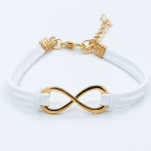 White 8 word bracelet 8042