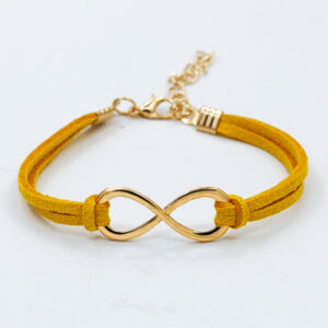 Yellow 8 word bracelet 8139