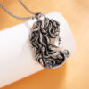 Wholesale Retro Punk Snake Medusa Stainless Steel Necklace