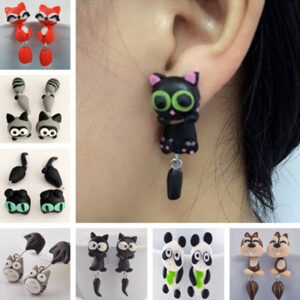 Wholesale Cute Animals Soft Pottery Clay Earrings