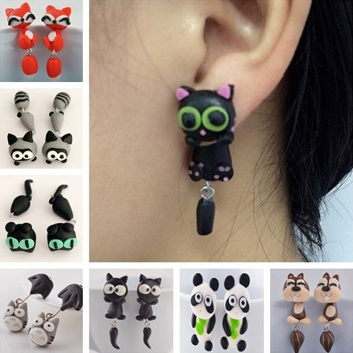 Wholesale Cute Animals Soft y Clay Earrings