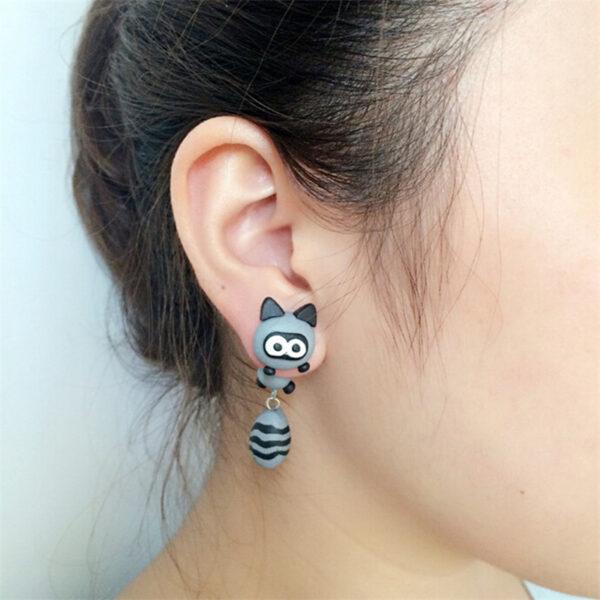 Wholesale Cute Animals Soft Pottery Clay Earrings
