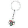 Wholesale Mother's Day Alloy Heart Inlaid Diamond Engraved Keychains