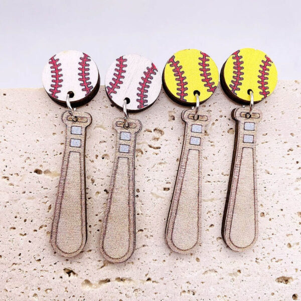 32db9d7d1ff448ac958ff5550088eb7b Wholesale Baseball Softball Wooden Earrings