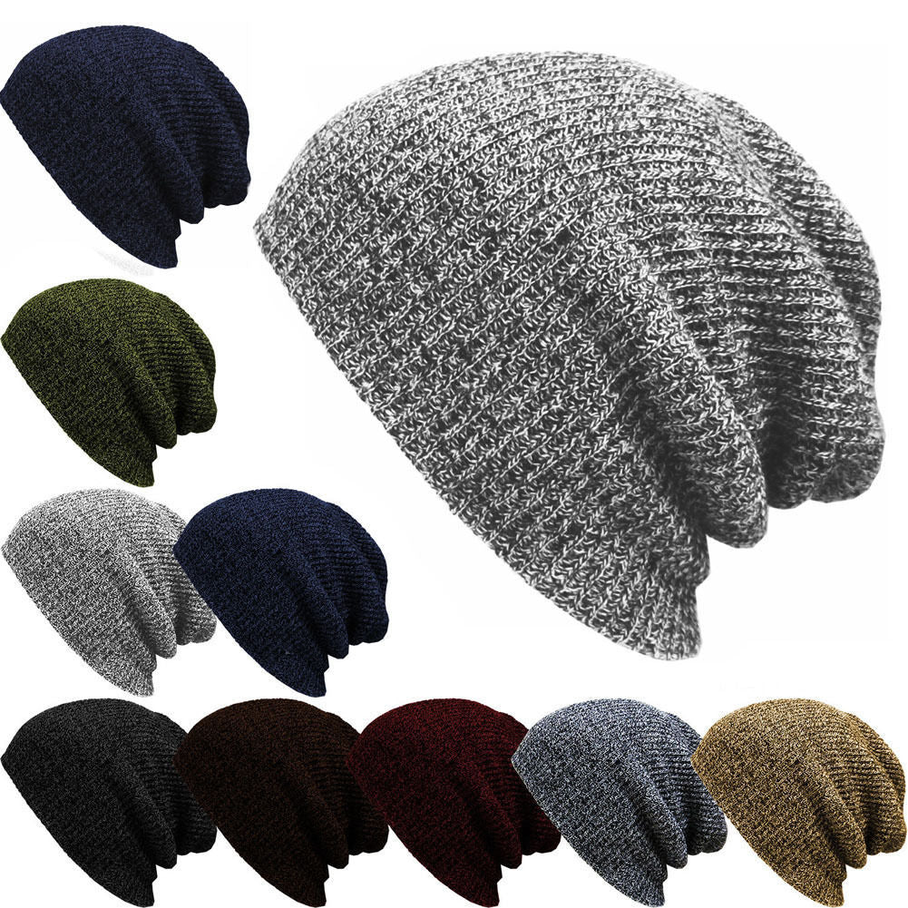 Wholesale Striped Needle Hip Hop Hat Autumn and Winter Men's Warm Woolen Hat