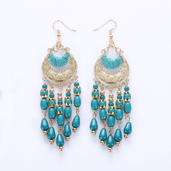 3513337514_173885876 Wholesale Tassel Alloy Drop Earrings