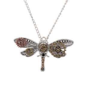 3524273760_1078406402 Wholesale Steampunk Dragonfly Gear Type Necklaces