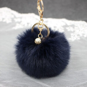 Navy blue / (Gold single plant) imitation rabbit hair -8cm