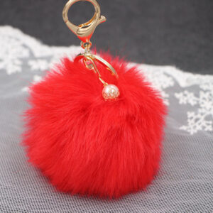 Red / (Gold single plant) imitation rabbit hair -8cm