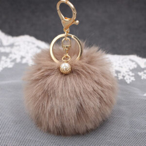 3535460684_1217306215 Wholesale Pearl 8cm Fur Ball Keychain