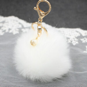 White / (Gold single plant) imitation rabbit hair -8cm