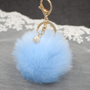 Sky Blue / (Gold single plant) imitation rabbit hair -8cm