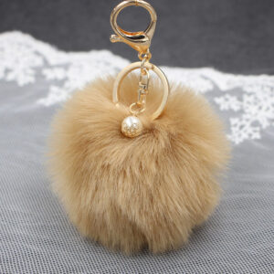 Medium curry / (Gold single plant) imitation rabbit hair -8cm