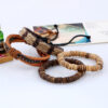 Wholesale Vintage Coconut Shell Hemp Rope Leather Bracelet