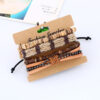 Wholesale Vintage Coconut Shell Hemp Rope Leather Bracelet