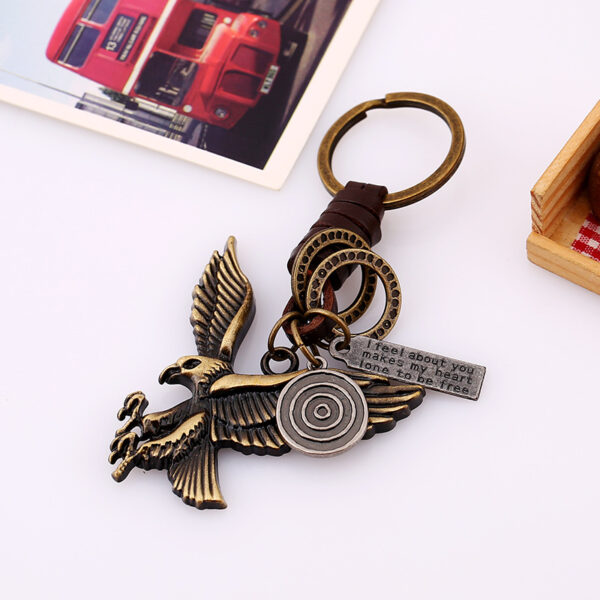 3559082066_2118088041 Wholesale Alloy Bronze Eagle Keychain