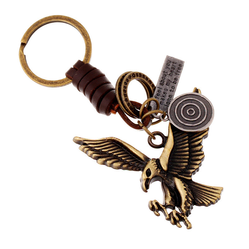 Wholesale Alloy Bronze Eagle Keychain