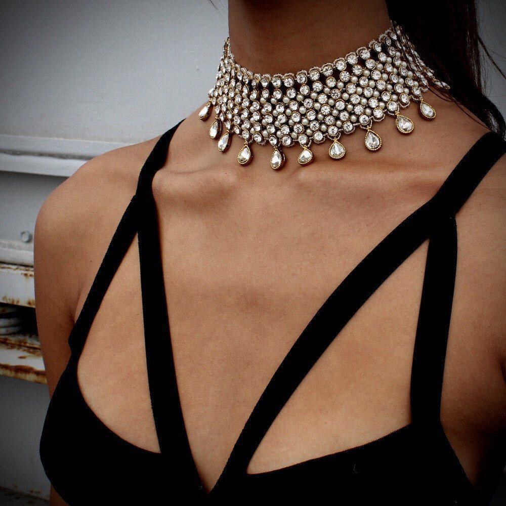 Wholesale ops Gemstones Alloy Necklaces