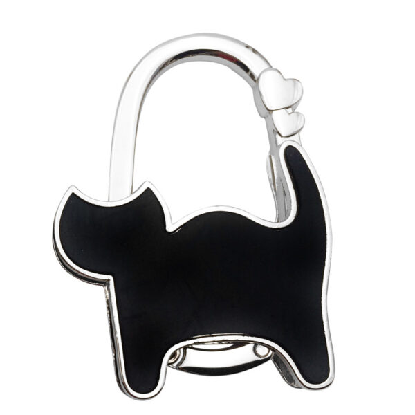 3616693149_1511622647 Wholesale Two-hearted Cat Bag Hanger Folding Table Lady Bag Hook