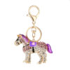 Wholesale Colorful Horse Diamond Metal Keychain