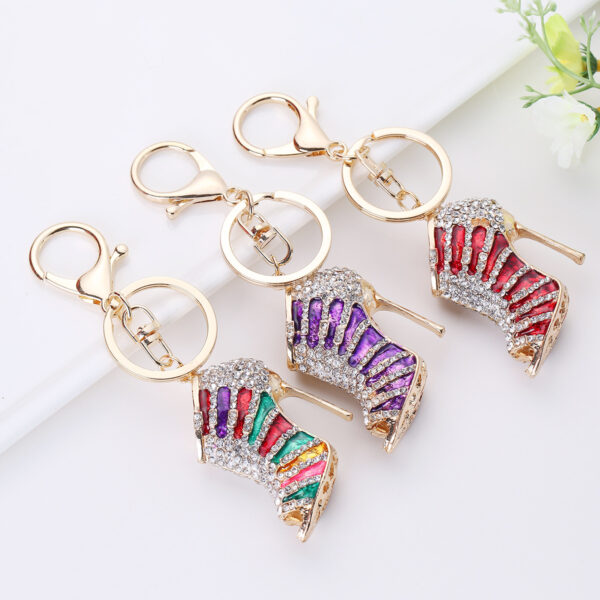Wholesale High Heels Diamond Keychain
