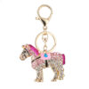 Wholesale Colorful Horse Diamond Metal Keychain