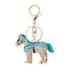 Wholesale Colorful Horse Diamond Metal Keychain