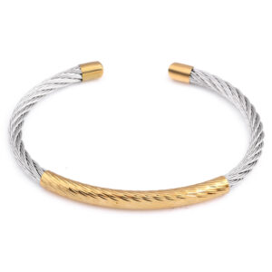Wholesale Stainless Steel Gold-plated Dual Color Bracelets