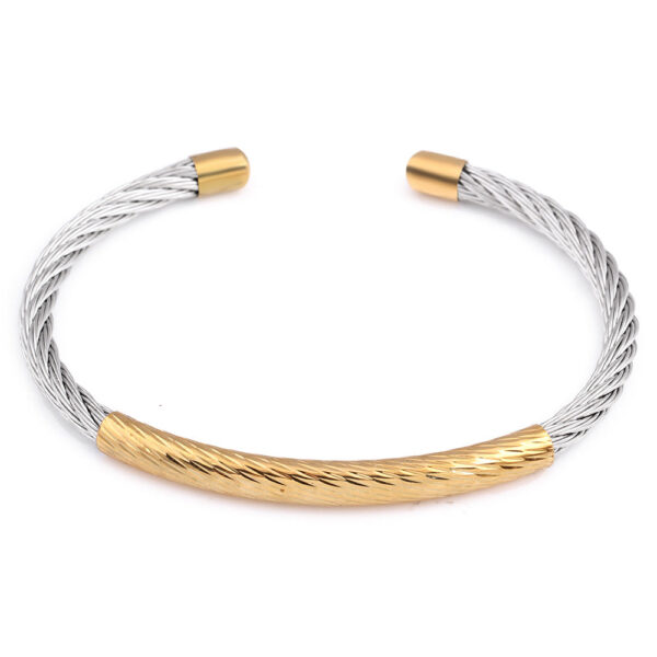 Wholesale Stainless Steel Gold-plated Dual Color Bracelets